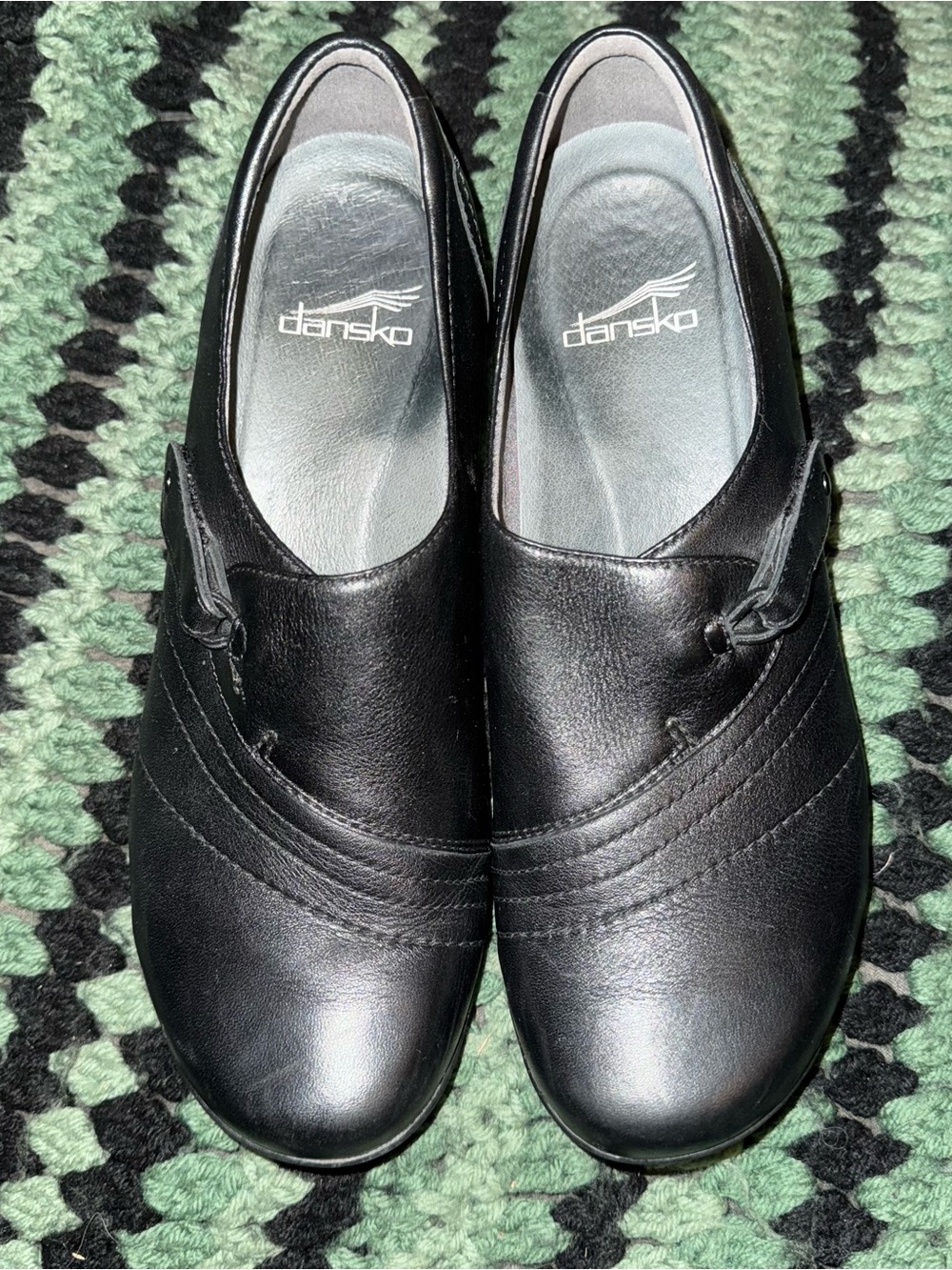 Dansko Franny Black Milled Nappa Leather Casual Shoe